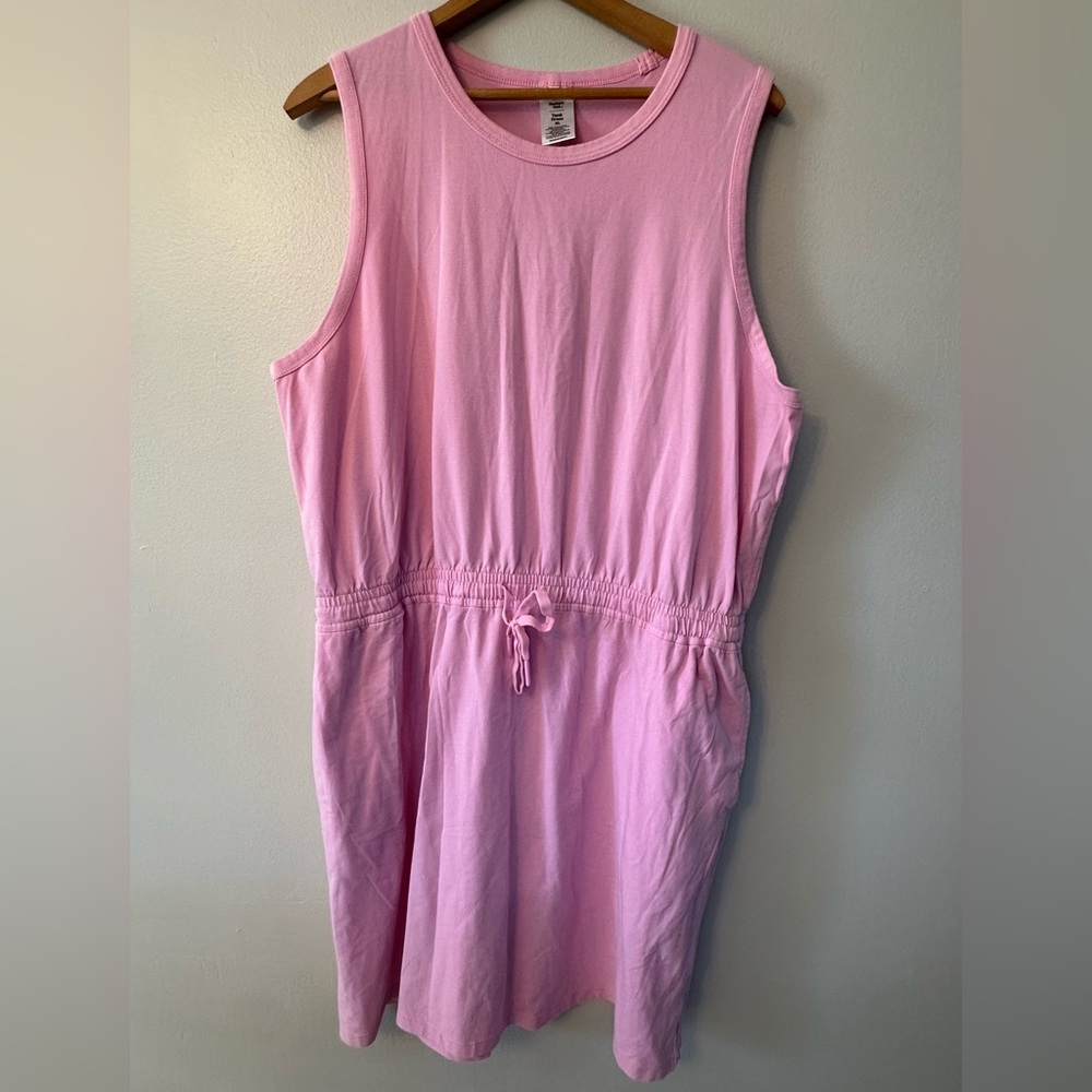 Member’s Mark Casual Drawstring Tank Dress - Pink women’s size XL